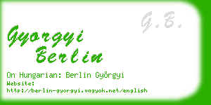 gyorgyi berlin business card